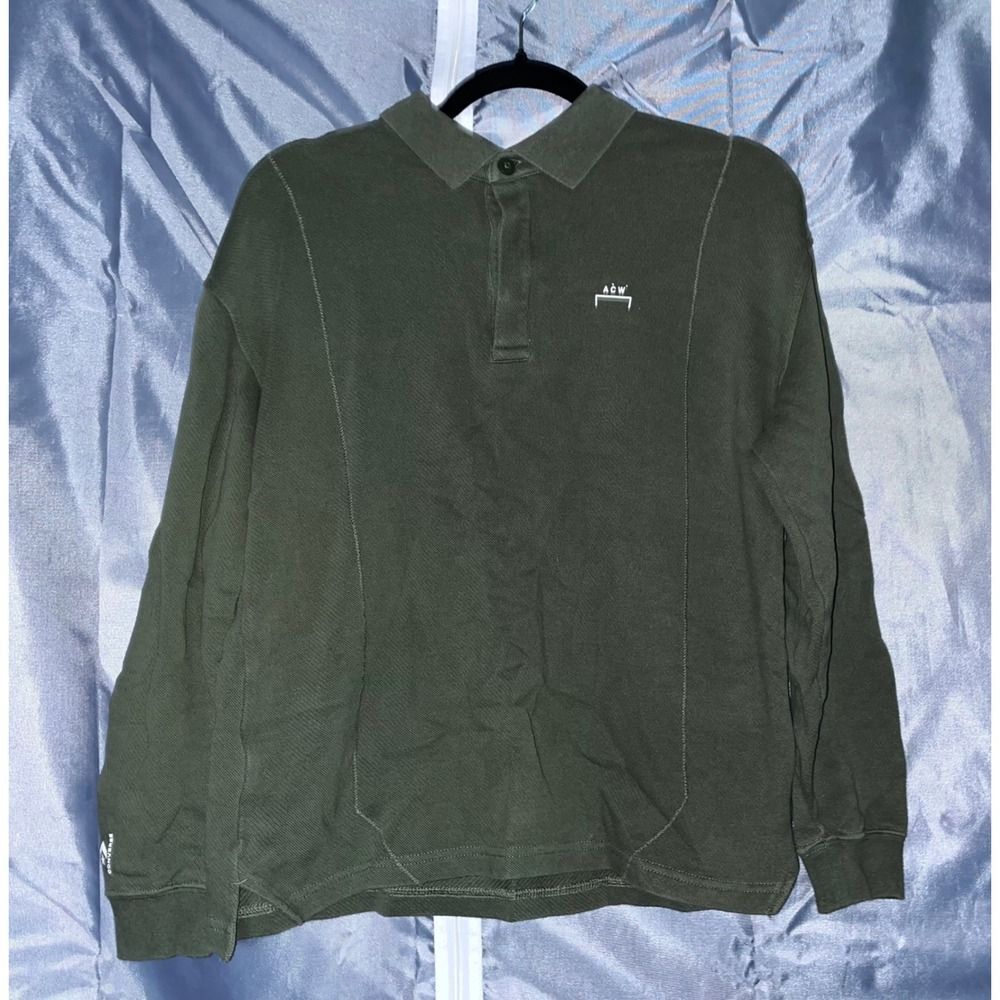 A-COLD-WALL* x Converse Long Sleeve Polo Shirt XS Olive Green Streetwear ACW